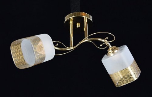 Люстра потолочная двухрожковая Мелодия Света 40Вт Е27 220В Золото фото Люстра потолочная двухрожковая Мелодия Света 40Вт Е27 220В Золото картинка